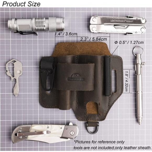 Leather Multitool Sheath,EDC Belt Organizer for Work and Daily Use,Leatherman - Picture 5 of 7